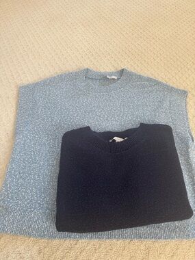 LOFT Women's Sweater Duo - Light Blue and Navy